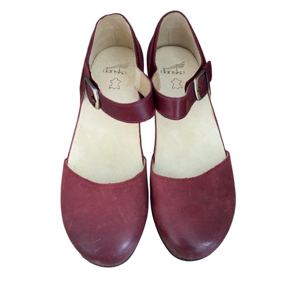 Dansko Mae Red Burnished Suede Mary Jane SZ: 42 EU 11.5-12 US NWOB - Picture 2 of 12